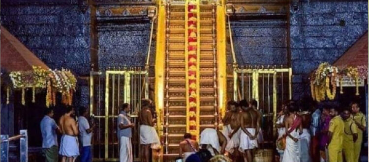 A girl collapsed in the queue line at Sabarimala temple.
