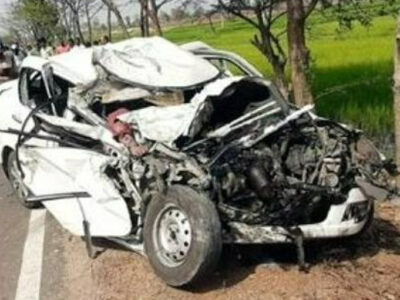 A serious road accident took place in Warangal district.