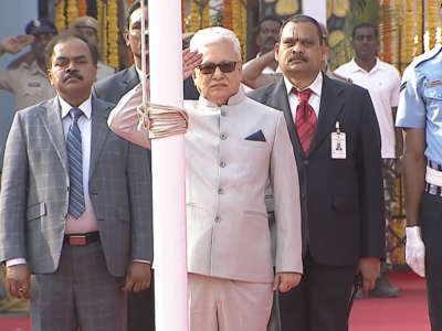 jisnhu dev varma unfurls national flag