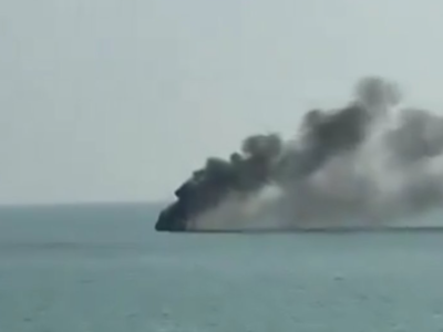 Iran warship hit by USA