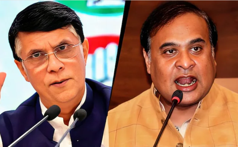 pawan khera and himanta biswa sarma